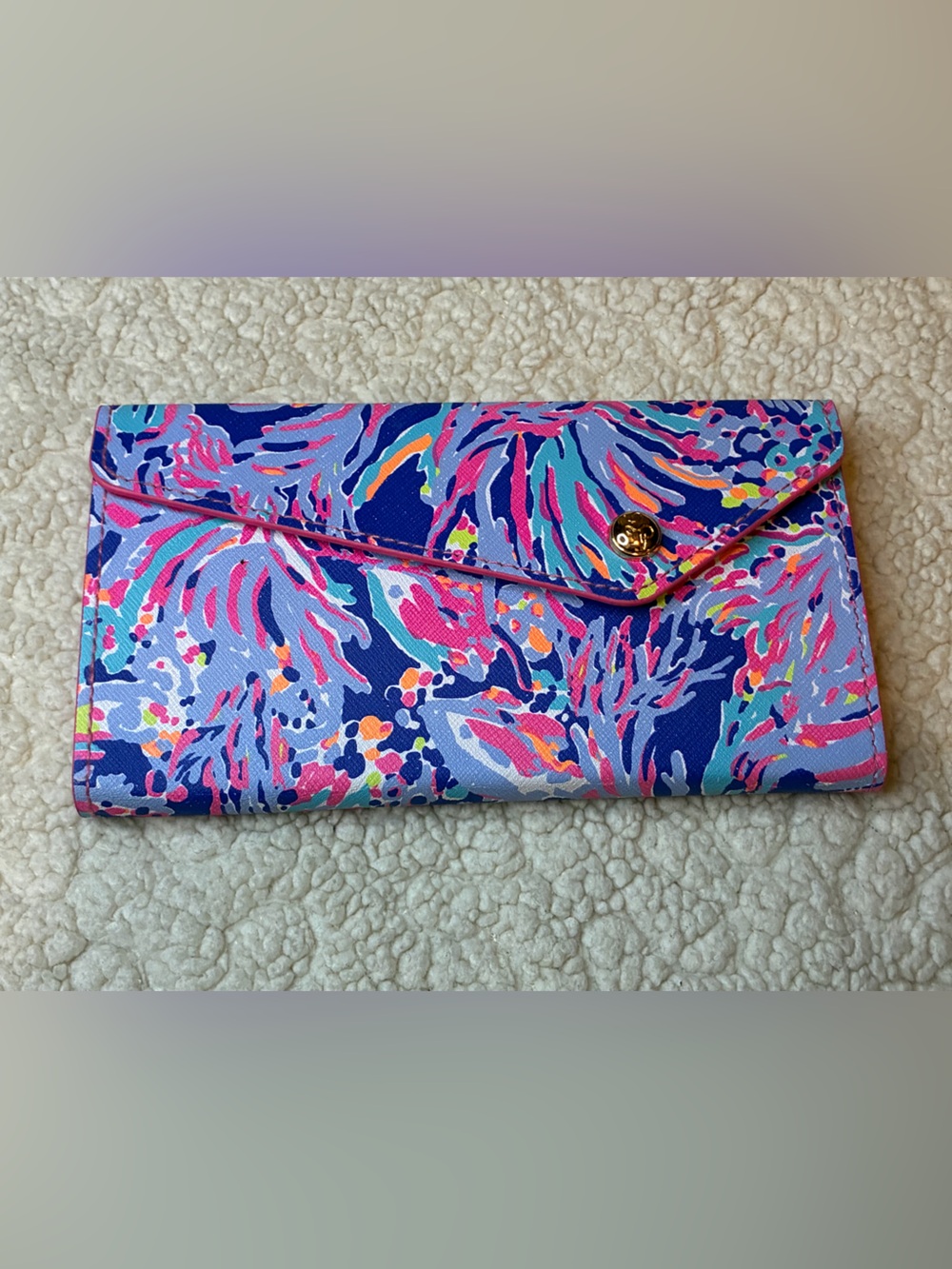 Lilly Pulitzer Travel Jewelry Organizer Case Colorful Floral Gold